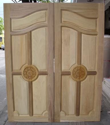 ประตู ไม้จัมปาก้า 109 ขนาด80x200ซม.ความลงตัวระหว่างโมเดิร์นและวินเท (ราคาต่อคู่)